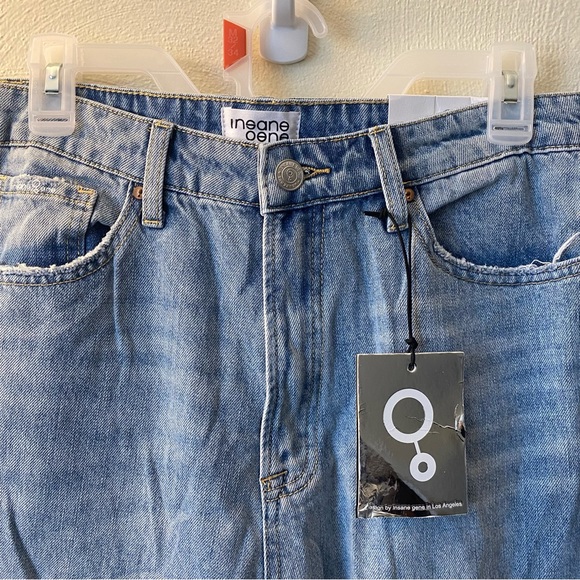 Insane Gene Hi-Rise Straight Distressed Jeans Blue - NEW - Size 29 - Picture 2 of 7